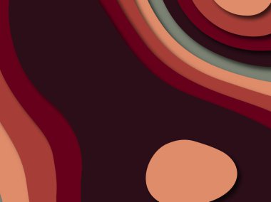 Renkli oyma sanat. Kağıt arka plan şekilleri kesim kağıdı ile kesin. İş sunumları, el ilanları, afişler, davetler için şablon tasarım düzen