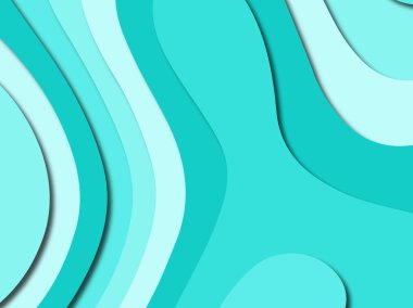 Renkli oyma sanat. Kağıt arka plan şekilleri kesim kağıdı ile kesin. İş sunumları, el ilanları, afişler, davetler için şablon tasarım düzen