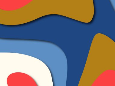 Renkli oyma sanat. Kağıt arka plan şekilleri kesim kağıdı ile kesin. İş sunumları, el ilanları, afişler, davetler için şablon tasarım düzen