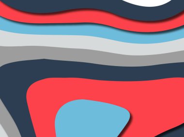 Renkli oyma sanat. Kağıt arka plan şekilleri kesim kağıdı ile kesin. İş sunumları, el ilanları, afişler, davetler için şablon tasarım düzen