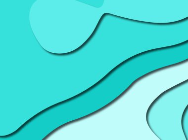 Renkli oyma sanat. Kağıt arka plan şekilleri kesim kağıdı ile kesin. İş sunumları, el ilanları, afişler, davetler için şablon tasarım düzen