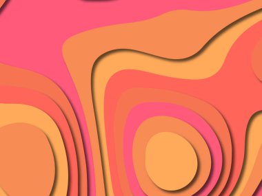 Renkli oyma sanat. Kağıt arka plan şekilleri kesim kağıdı ile kesin. İş sunumları, el ilanları, afişler, davetler için şablon tasarım düzen