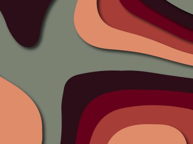 Renkli oyma sanat. Kağıt arka plan şekilleri kesim kağıdı ile kesin. İş sunumları, el ilanları, afişler, davetler için şablon tasarım düzen