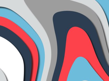 Renkli oyma sanat. Kağıt arka plan şekilleri kesim kağıdı ile kesin. İş sunumları, el ilanları, afişler, davetler için şablon tasarım düzen