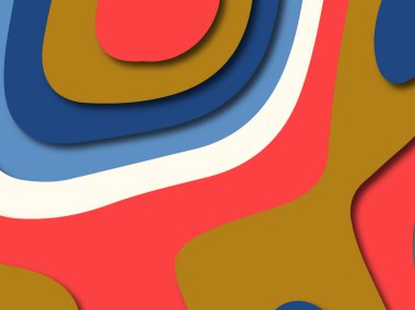 Renkli oyma sanat. Kağıt arka plan şekilleri kesim kağıdı ile kesin. İş sunumları, el ilanları, afişler, davetler için şablon tasarım düzen