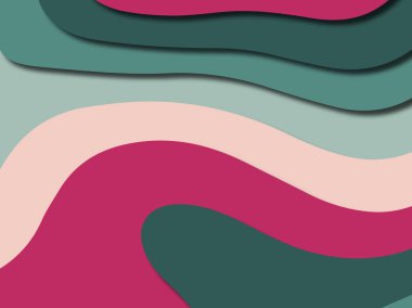 Renkli oyma sanat. Kağıt arka plan şekilleri kesim kağıdı ile kesin. İş sunumları, el ilanları, afişler, davetler için şablon tasarım düzen