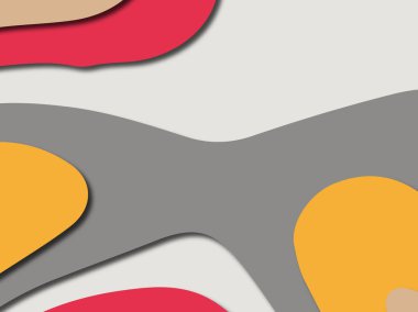 Renkli oyma sanat. Kağıt arka plan şekilleri kesim kağıdı ile kesin. İş sunumları, el ilanları, afişler, davetler için şablon tasarım düzen