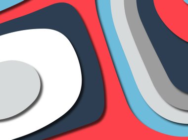 Renkli oyma sanat. Kağıt arka plan şekilleri kesim kağıdı ile kesin. İş sunumları, el ilanları, afişler, davetler için şablon tasarım düzen