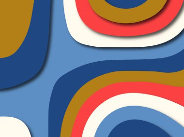 Renkli oyma sanat. Kağıt arka plan şekilleri kesim kağıdı ile kesin. İş sunumları, el ilanları, afişler, davetler için şablon tasarım düzen