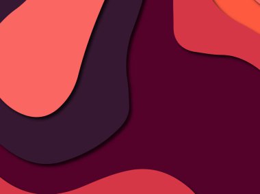 Renkli oyma sanat. Kağıt arka plan şekilleri kesim kağıdı ile kesin. İş sunumları, el ilanları, afişler, davetler için şablon tasarım düzen