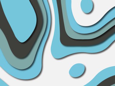 Renkli oyma sanat. Kağıt arka plan şekilleri kesim kağıdı ile kesin. İş sunumları, el ilanları, afişler, davetler için şablon tasarım düzen