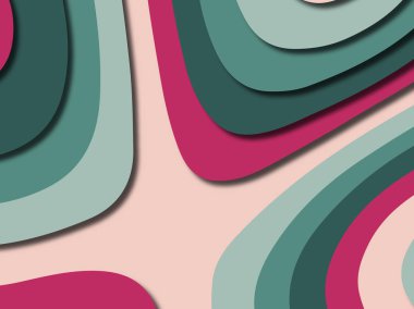 Renkli oyma sanat. Kağıt arka plan şekilleri kesim kağıdı ile kesin. İş sunumları, el ilanları, afişler, davetler için şablon tasarım düzen