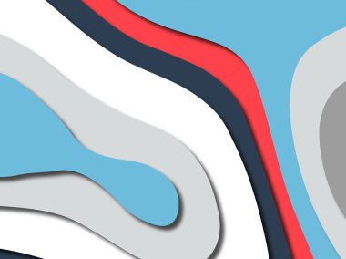 Renkli oyma sanat. Kağıt arka plan şekilleri kesim kağıdı ile kesin. İş sunumları, el ilanları, afişler, davetler için şablon tasarım düzen