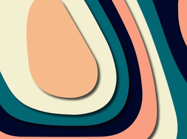 Renkli oyma sanat. Kağıt arka plan şekilleri kesim kağıdı ile kesin. İş sunumları, el ilanları, afişler, davetler için şablon tasarım düzen