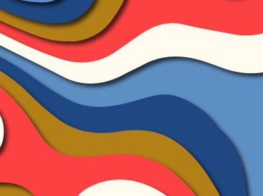 Renkli oyma sanat. Kağıt arka plan şekilleri kesim kağıdı ile kesin. İş sunumları, el ilanları, afişler, davetler için şablon tasarım düzen