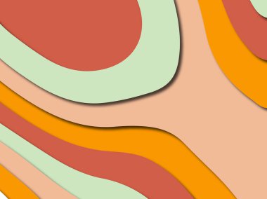 Renkli oyma sanat. Kağıt arka plan şekilleri kesim kağıdı ile kesin. İş sunumları, el ilanları, afişler, davetler için şablon tasarım düzen