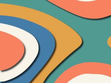 Renkli oyma sanat. Kağıt arka plan şekilleri kesim kağıdı ile kesin. İş sunumları, el ilanları, afişler, davetler için şablon tasarım düzen