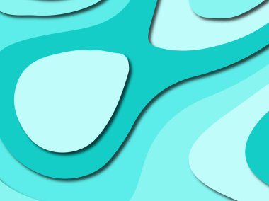 Renkli oyma sanat. Kağıt arka plan şekilleri kesim kağıdı ile kesin. İş sunumları, el ilanları, afişler, davetler için şablon tasarım düzen