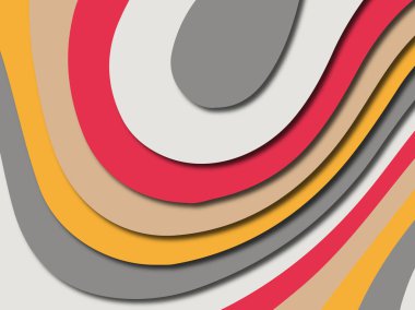 Renkli oyma sanat. Kağıt arka plan şekilleri kesim kağıdı ile kesin. İş sunumları, el ilanları, afişler, davetler için şablon tasarım düzen