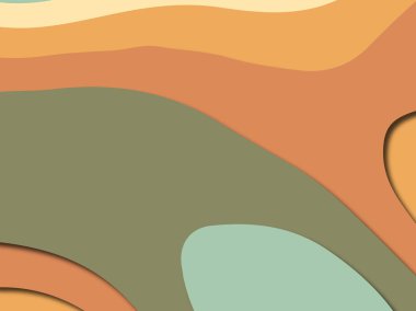 Renkli oyma sanat. Kağıt arka plan şekilleri kesim kağıdı ile kesin. İş sunumları, el ilanları, afişler, davetler için şablon tasarım düzen