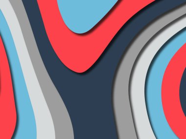 Renkli oyma sanat. Kağıt arka plan şekilleri kesim kağıdı ile kesin. İş sunumları, el ilanları, afişler, davetler için şablon tasarım düzen