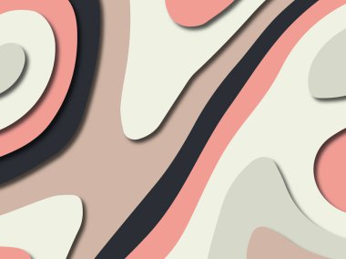 Renkli oyma sanat. Kağıt arka plan şekilleri kesim kağıdı ile kesin. İş sunumları, el ilanları, afişler, davetler için şablon tasarım düzen