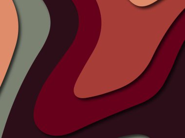 Renkli oyma sanat. Kağıt arka plan şekilleri kesim kağıdı ile kesin. İş sunumları, el ilanları, afişler, davetler için şablon tasarım düzen