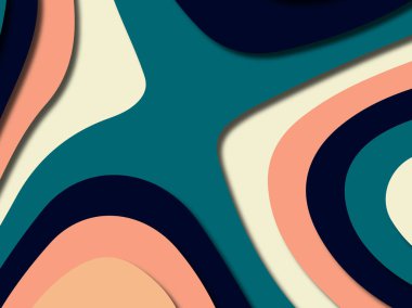 Renkli oyma sanat. Kağıt arka plan şekilleri kesim kağıdı ile kesin. İş sunumları, el ilanları, afişler, davetler için şablon tasarım düzen