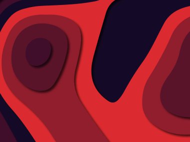 Renkli oyma sanat. Kağıt arka plan şekilleri kesim kağıdı ile kesin. İş sunumları, el ilanları, afişler, davetler için şablon tasarım düzen