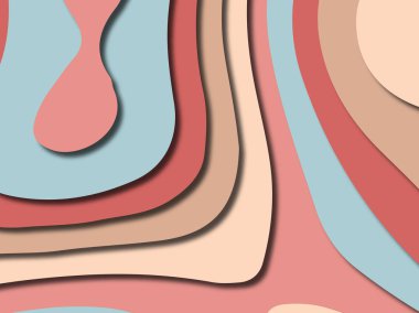 Renkli oyma sanat. Kağıt arka plan şekilleri kesim kağıdı ile kesin. İş sunumları, el ilanları, afişler, davetler için şablon tasarım düzen