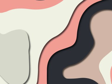 Renkli oyma sanat. Kağıt arka plan şekilleri kesim kağıdı ile kesin. İş sunumları, el ilanları, afişler, davetler için şablon tasarım düzen