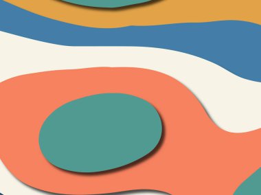 Renkli oyma sanat. Kağıt arka plan şekilleri kesim kağıdı ile kesin. İş sunumları, el ilanları, afişler, davetler için şablon tasarım düzen