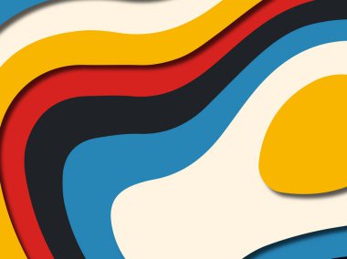 Renkli oyma sanat. Kağıt arka plan şekilleri kesim kağıdı ile kesin. İş sunumları, el ilanları, afişler, davetler için şablon tasarım düzen