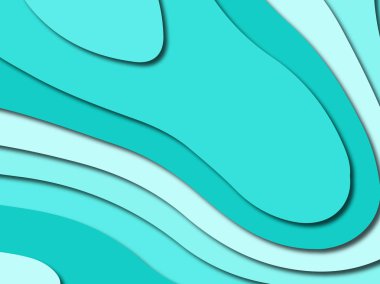 Renkli oyma sanat. Kağıt arka plan şekilleri kesim kağıdı ile kesin. İş sunumları, el ilanları, afişler, davetler için şablon tasarım düzen