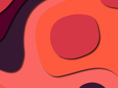 Renkli oyma sanat. Kağıt arka plan şekilleri kesim kağıdı ile kesin. İş sunumları, el ilanları, afişler, davetler için şablon tasarım düzen