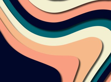 Renkli oyma sanat. Kağıt arka plan şekilleri kesim kağıdı ile kesin. İş sunumları, el ilanları, afişler, davetler için şablon tasarım düzen