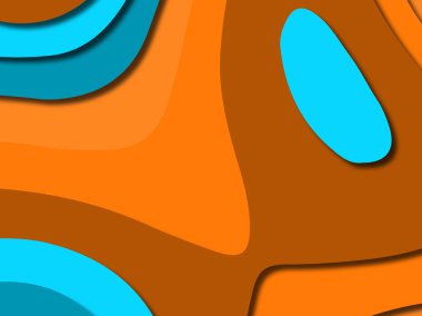 Renkli oyma sanat. Kağıt arka plan şekilleri kesim kağıdı ile kesin. İş sunumları, el ilanları, afişler, davetler için şablon tasarım düzen