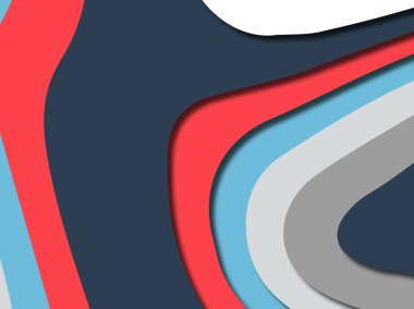 Renkli oyma sanat. Kağıt arka plan şekilleri kesim kağıdı ile kesin. İş sunumları, el ilanları, afişler, davetler için şablon tasarım düzen