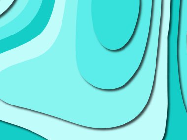 Renkli oyma sanat. Kağıt arka plan şekilleri kesim kağıdı ile kesin. İş sunumları, el ilanları, afişler, davetler için şablon tasarım düzen