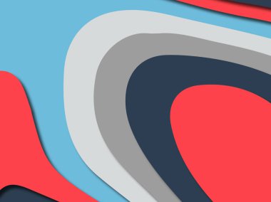 Renkli oyma sanat. Kağıt arka plan şekilleri kesim kağıdı ile kesin. İş sunumları, el ilanları, afişler, davetler için şablon tasarım düzen