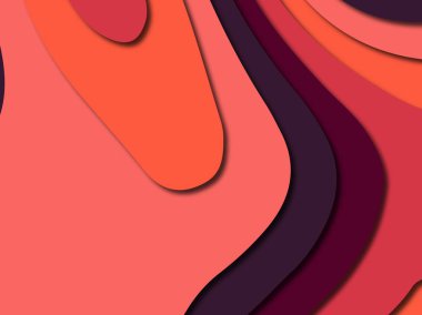 Renkli oyma sanat. Kağıt arka plan şekilleri kesim kağıdı ile kesin. İş sunumları, el ilanları, afişler, davetler için şablon tasarım düzen