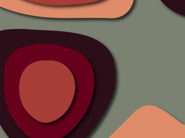 Renkli oyma sanat. Kağıt arka plan şekilleri kesim kağıdı ile kesin. İş sunumları, el ilanları, afişler, davetler için şablon tasarım düzen