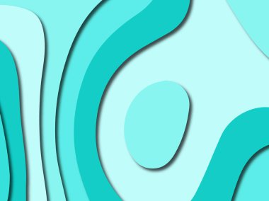 Renkli oyma sanat. Kağıt arka plan şekilleri kesim kağıdı ile kesin. İş sunumları, el ilanları, afişler, davetler için şablon tasarım düzen