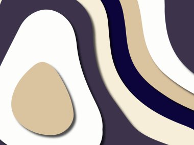 Renkli oyma sanat. Kağıt arka plan şekilleri kesim kağıdı ile kesin. İş sunumları, el ilanları, afişler, davetler için şablon tasarım düzen