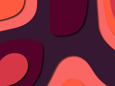 Renkli oyma sanat. Kağıt arka plan şekilleri kesim kağıdı ile kesin. İş sunumları, el ilanları, afişler, davetler için şablon tasarım düzen