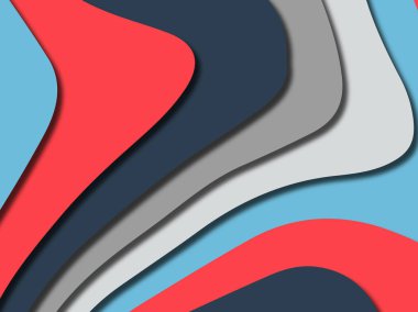 Renkli oyma sanat. Kağıt arka plan şekilleri kesim kağıdı ile kesin. İş sunumları, el ilanları, afişler, davetler için şablon tasarım düzen