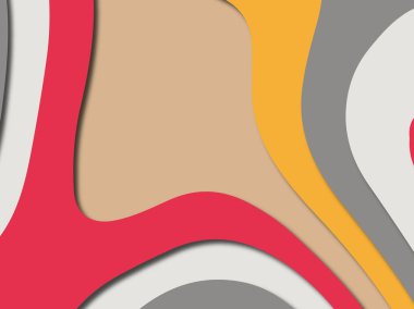 Renkli oyma sanat. Kağıt arka plan şekilleri kesim kağıdı ile kesin. İş sunumları, el ilanları, afişler, davetler için şablon tasarım düzen