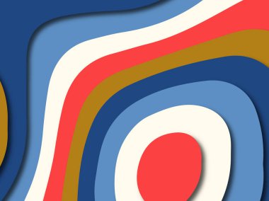 Renkli oyma sanat. Kağıt arka plan şekilleri kesim kağıdı ile kesin. İş sunumları, el ilanları, afişler, davetler için şablon tasarım düzen