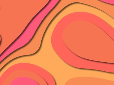 Renkli oyma sanat. Kağıt arka plan şekilleri kesim kağıdı ile kesin. İş sunumları, el ilanları, afişler, davetler için şablon tasarım düzen