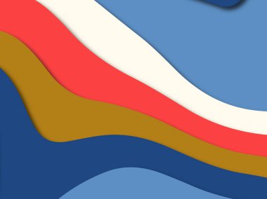 Renkli oyma sanat. Kağıt arka plan şekilleri kesim kağıdı ile kesin. İş sunumları, el ilanları, afişler, davetler için şablon tasarım düzen